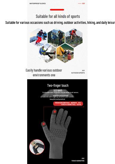 Waterproof, Warm, Touchscreen, Non-Slip Gloves for Outdoor Activities - Ideal for Cycling, Biking, Scooters, and Skiing