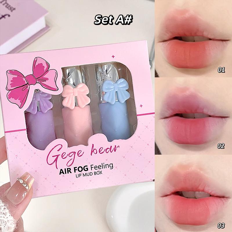 

3 шт./упак. Gege Bear AIR FOG Feeling LIP MUD BOX