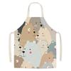 Cartoon Print Oil-Proof Parent-Child Kitchen Apron, Sleeveless Neck-Hanging Style
