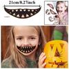 12 PCS Scary Mouth Temporary Tattoo Halloween Face Stickers Clown for Adult Horror Prank Props Make Up Face Decals Cosplay Decor