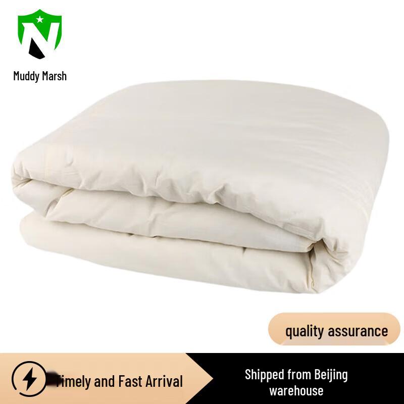 Single White Cotton Mattress Pad
