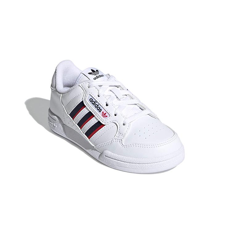 adidas Originals Continental 80 Leather Low Top Kids' Skateboarding Shoes White Blue Red Children Aged 3 7 Years Old S42611