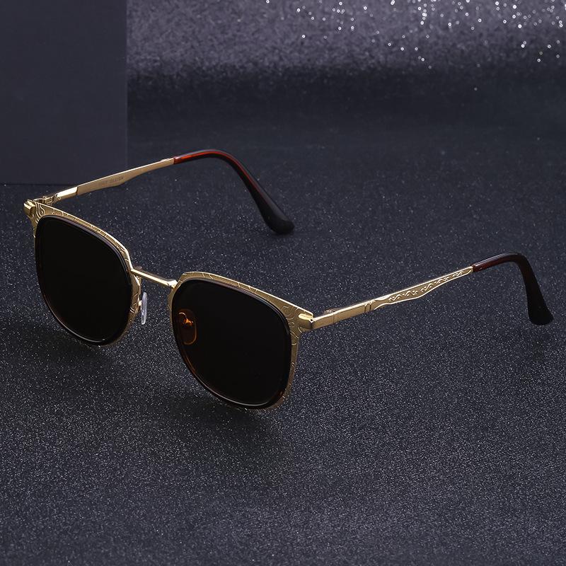 Retro Box Sunglasses Men'S Trendy Polarized Sunglasses Men'S Outdoor Fishing Glasses