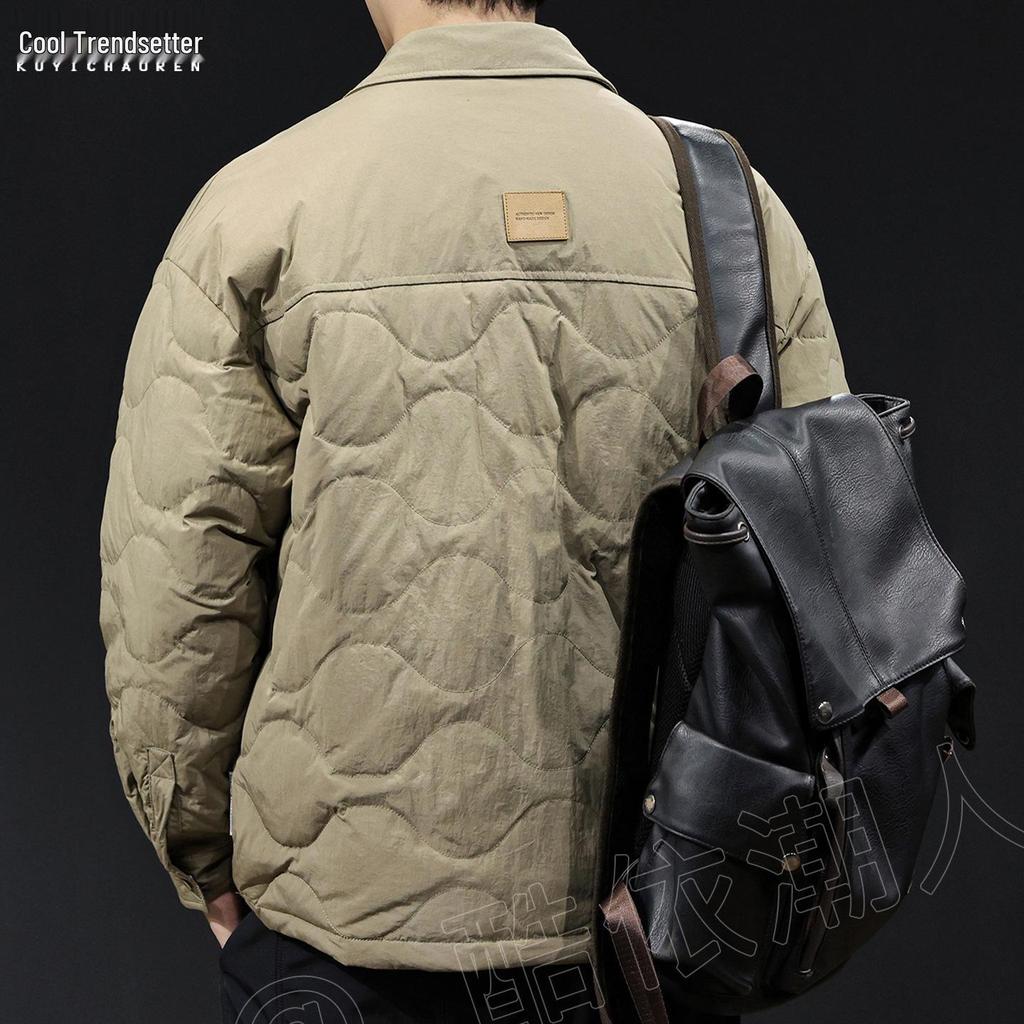 Men's Lapel Lightweight Down Jacket - Warm, Trendy, Versatile, Autumn/Winter 2025, Plus Size Available