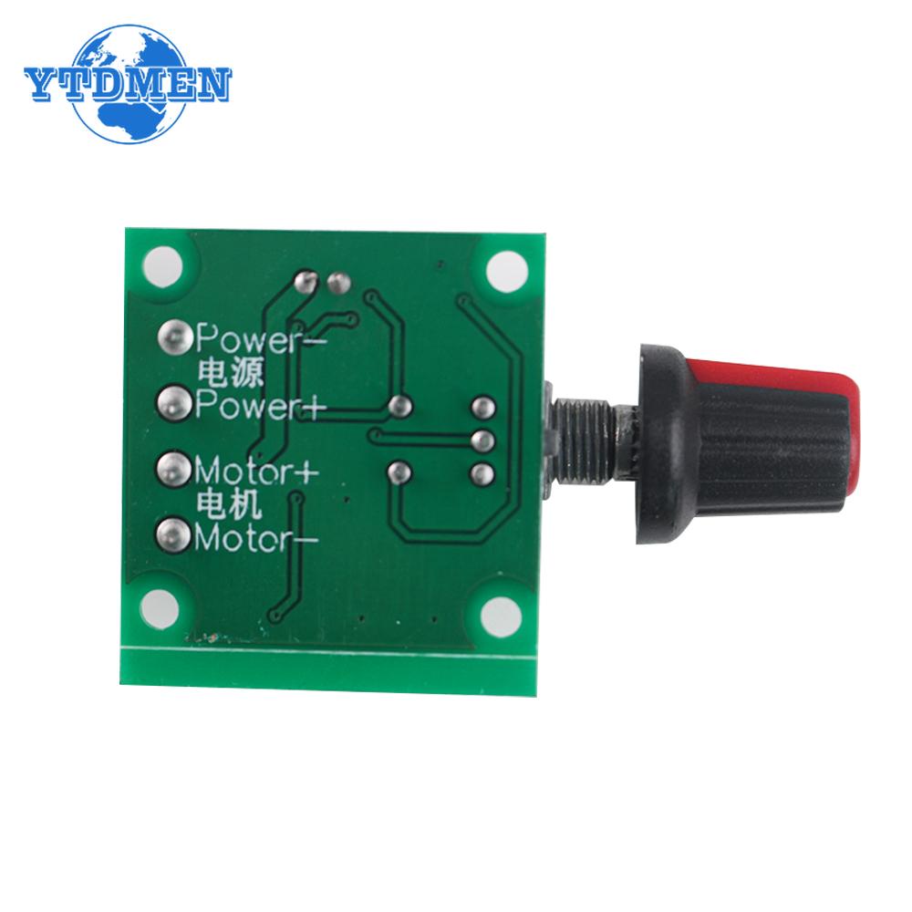 DC Motor 1.8V 3V 5V 6V 12V 2A PWM Adjustable Speed Controller Potentiometer Knob Switch Kit Control Governor Module