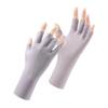 Sunscreen gloves women's summer UV protection thin cool breathable half finger riding driving ice silk manicure gloves