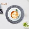 2 Pcs Anti-Slip Round Table Mat Set Woven Placemats Dining Table Non-Slip Coasters for Kitchen Heat Resistant Bowl Pads Drink Mats