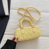 New high-end fashion pvc embossed bowling bag portable shoulder messenger trendy women's bag