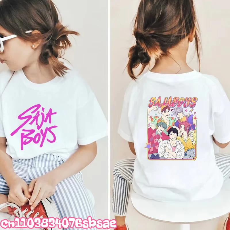 

Fashion Kids Cotton T Shirt Kpop Demon Hunters Child Tees Shirt Saja Boys Graphic Tops Short Sleeve Tees T-shirt for Girls 140
