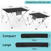 Portable Foldable Camping Table Outdoor Furniture Gray Tables Aluminium Ultralight Fishing Camping Equipment Picnic Folding Desk