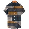 Geometric Pattern Short Sleeve Shirt, Casual Breathable Daily Wear