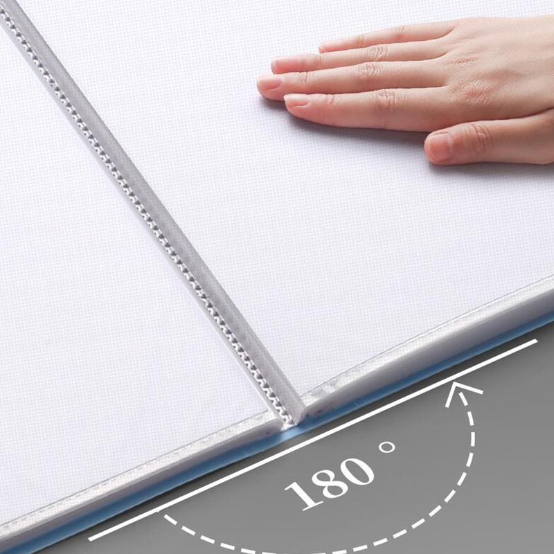 A4 Thickened Folder 100 Pages Information Book Large Capacity Diy File Folder Multifunctional Document Organizer Desktop Storage