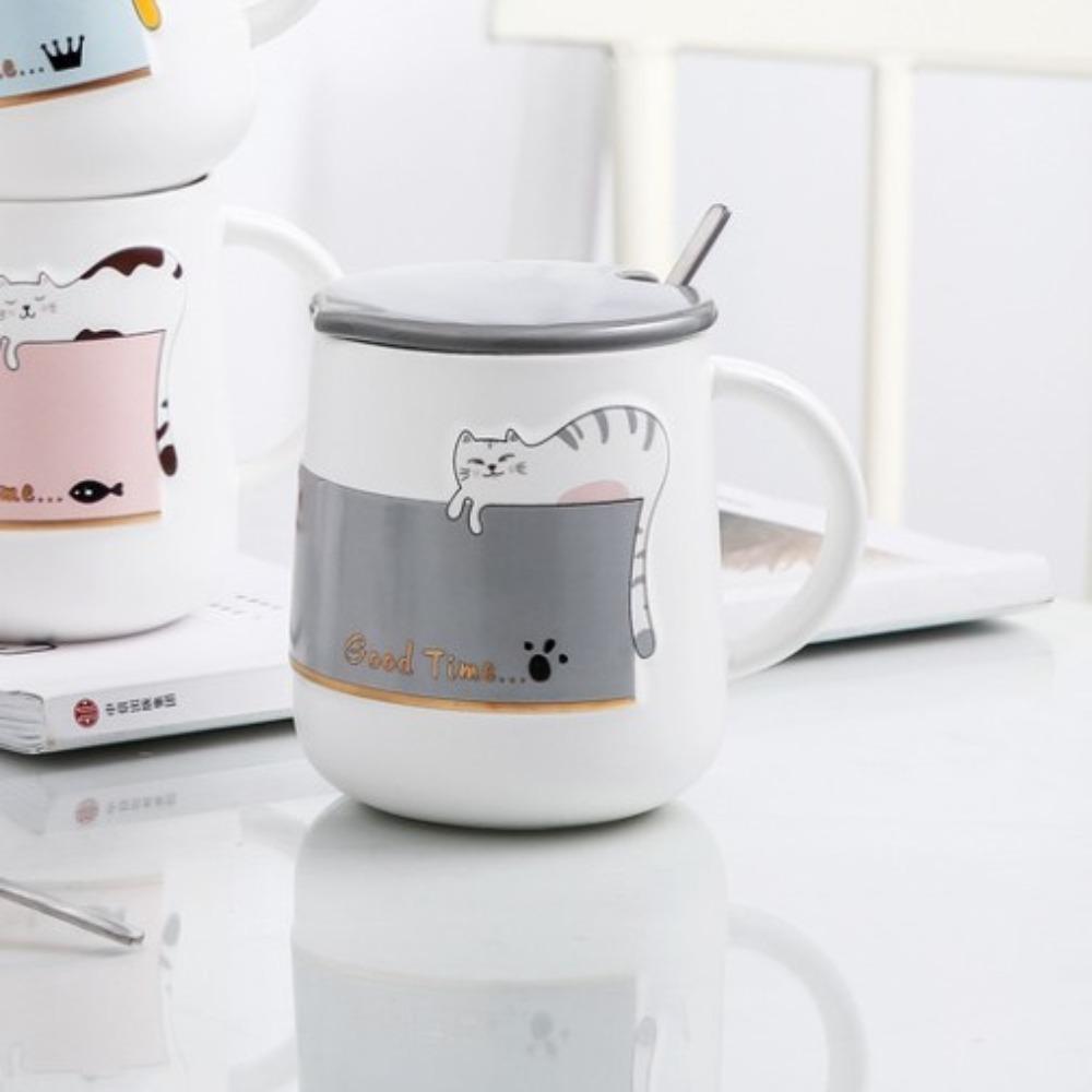 High Temperature Resistance Cat Ceramic Cup Decorative Tea Cup Cute Coffee Mug  Home Use
