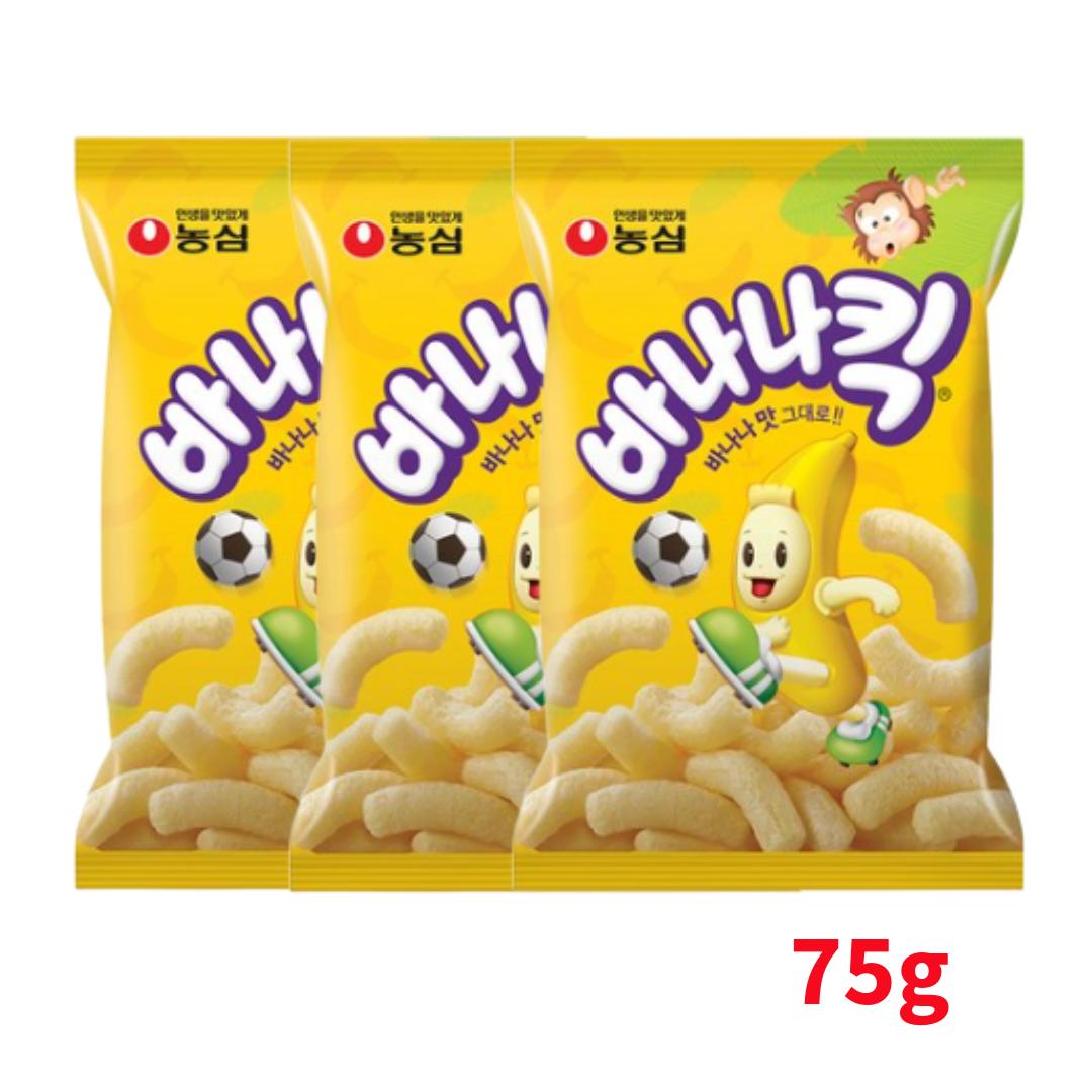 

Корейский слоеный снек – Banana Kick, Melon Kick (26 вариантов) #banana 75g x 3pcs