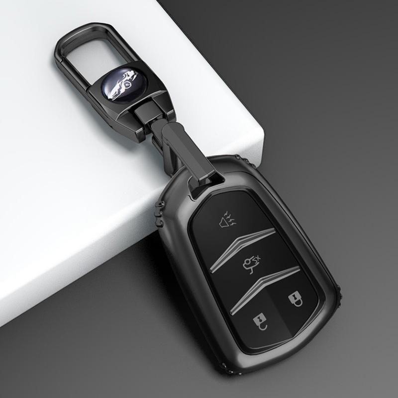 cvpys7 TPU Car Key Case Cover For Cadillac ATS CT6 CTS DTS XT5 Escalade ESV SRX STS XTS ELR 2014 - 2018 Remote Key Holder Keychain