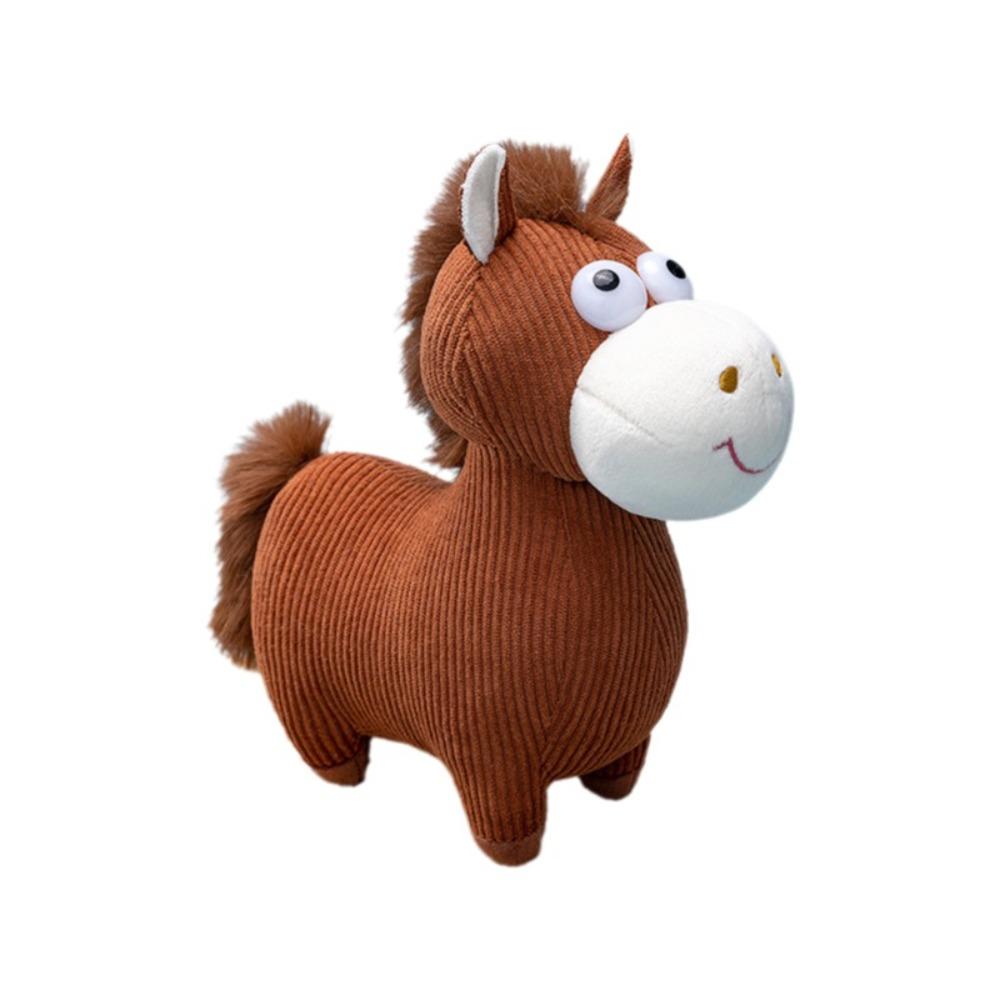 Soft Zodiac Pony Figurine PP Cotton Filling Horse Doll Ornament  Year of The Horse