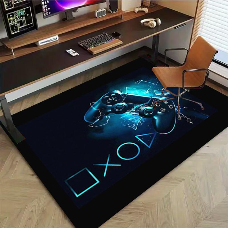 1pc. Gaming Controller Design Rug, Video Game Mat for Living Room, Office Carpet, Gamer Gift, Playroom Decor, Kids Room Flooring