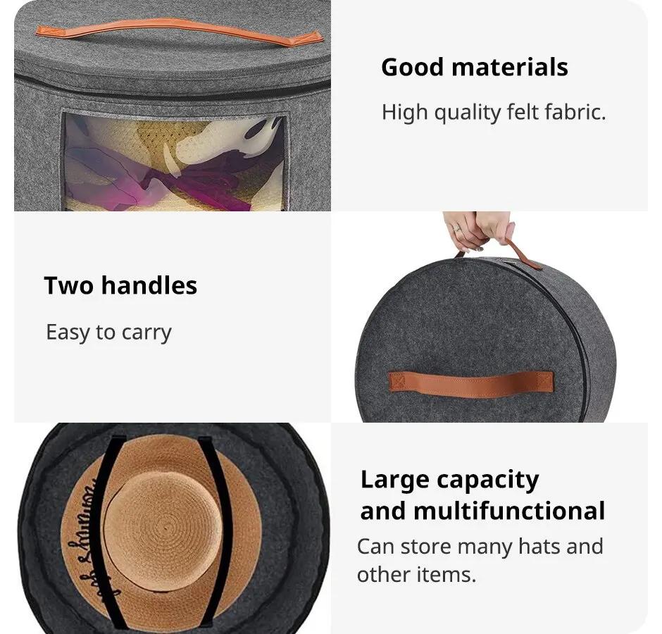 Scatola Porta Cappelli 1 Pezzo Scatola da Viaggio per Cappelli Grande Custodia Portacappelli Rotonda Organizer o Organizer per Cappelli da Cowboy da Donna Scatole Pieghevoli per Cappelli da Viaggio