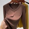 Black Women's Long-sleeved Summer New Half-sleeved Slim-fit T-shirt Simple Versatile Top Women