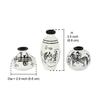 'Warli Handpainted' Terracotta Pots Vases for Home Decoration (Set of 3, White) Terracotta Décor Miniature Pots Showpiece