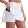 Women's Silk Grid Anti-Exposure Yoga Skort - Spring/Summer Sweat-Wicking Badminton & Tennis Training Skirt