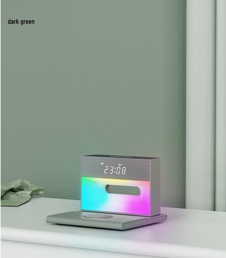 Multifunctional Wireless Charger Night Light Bluetooth Speaker with Custom Logo