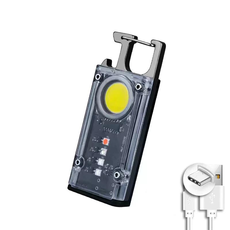 Multi-functional COB Flashlight Work Light Portable Mini COB Torch Floodlight USB Rechargeable Pocket Flashlight Fishing Lantern