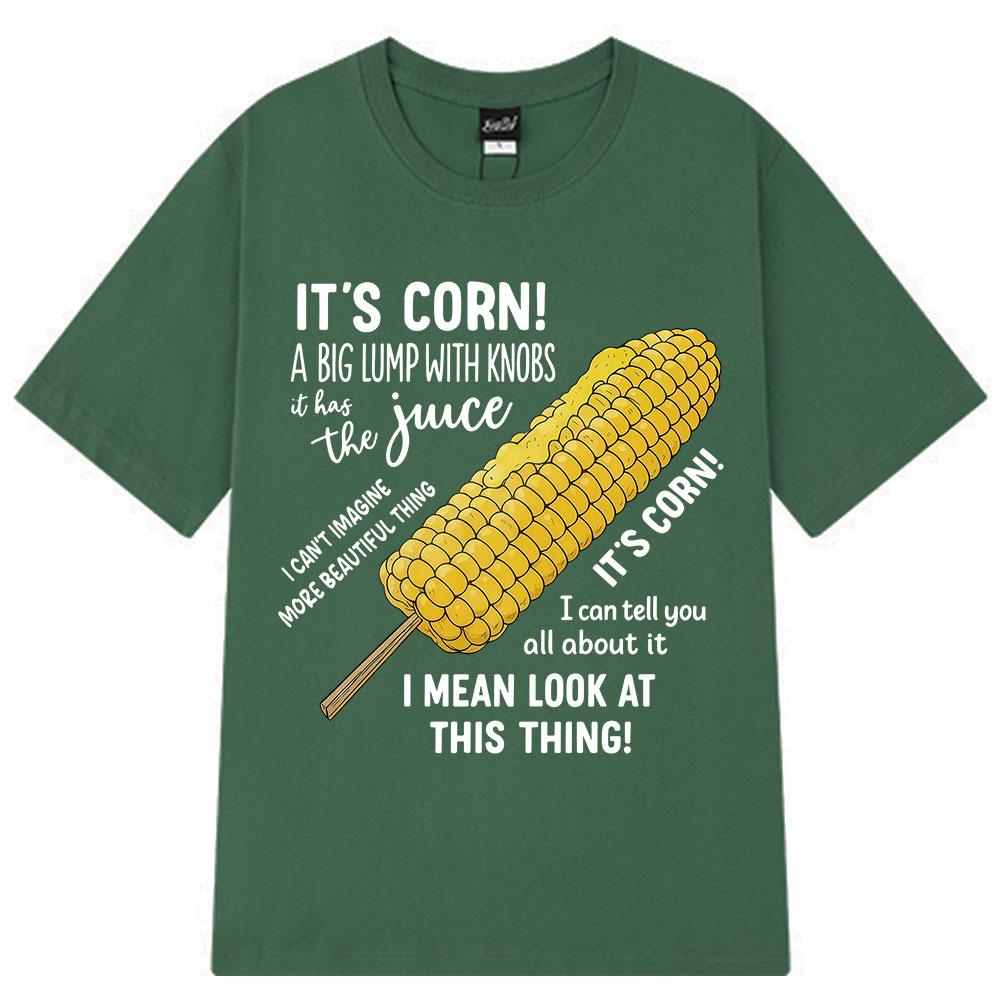 Es ist Mais Viral Maislied Lustiges Meme T-Shirt Herren Damen Mode T-Shirt Kurzarm Baumwolle Lässig Hip-Hop T-Shirt Streetwear Oberteil