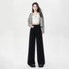 HSTYLE Women's 2025 Relaxed High-Waist Wide-Leg Trousers