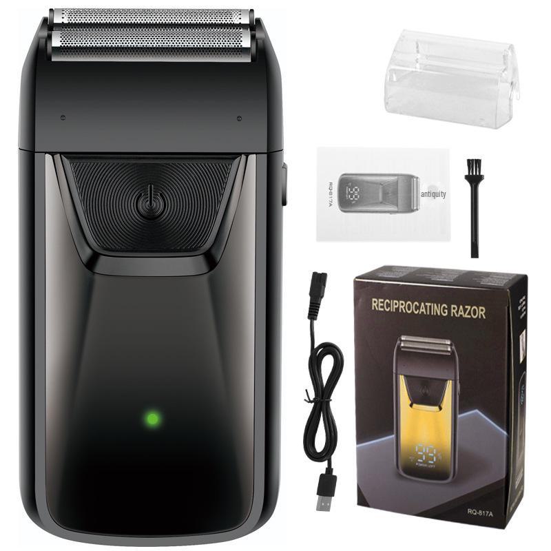 

Электробритва со светодиодным цифровым дисплеем для мужчин — бритва для бороды, машинка для стрижки волос, отбеливающее устройство и бритва для головы Indicator, 2 units, YYT-365 Whitener чёрный