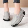 Thick Bottom Wedges Flatform Shoes Ladies Soft Non-Slip Walking Shoes Spring Fashion Genuine Leather Casual Shoes Women Autumn