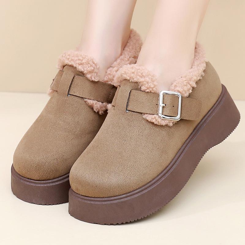Shoes Are Sent In Winter, Velvet and Warm Birkenstocks, One-pedal Thick-soled Casual and Comfortable Snow Boots.