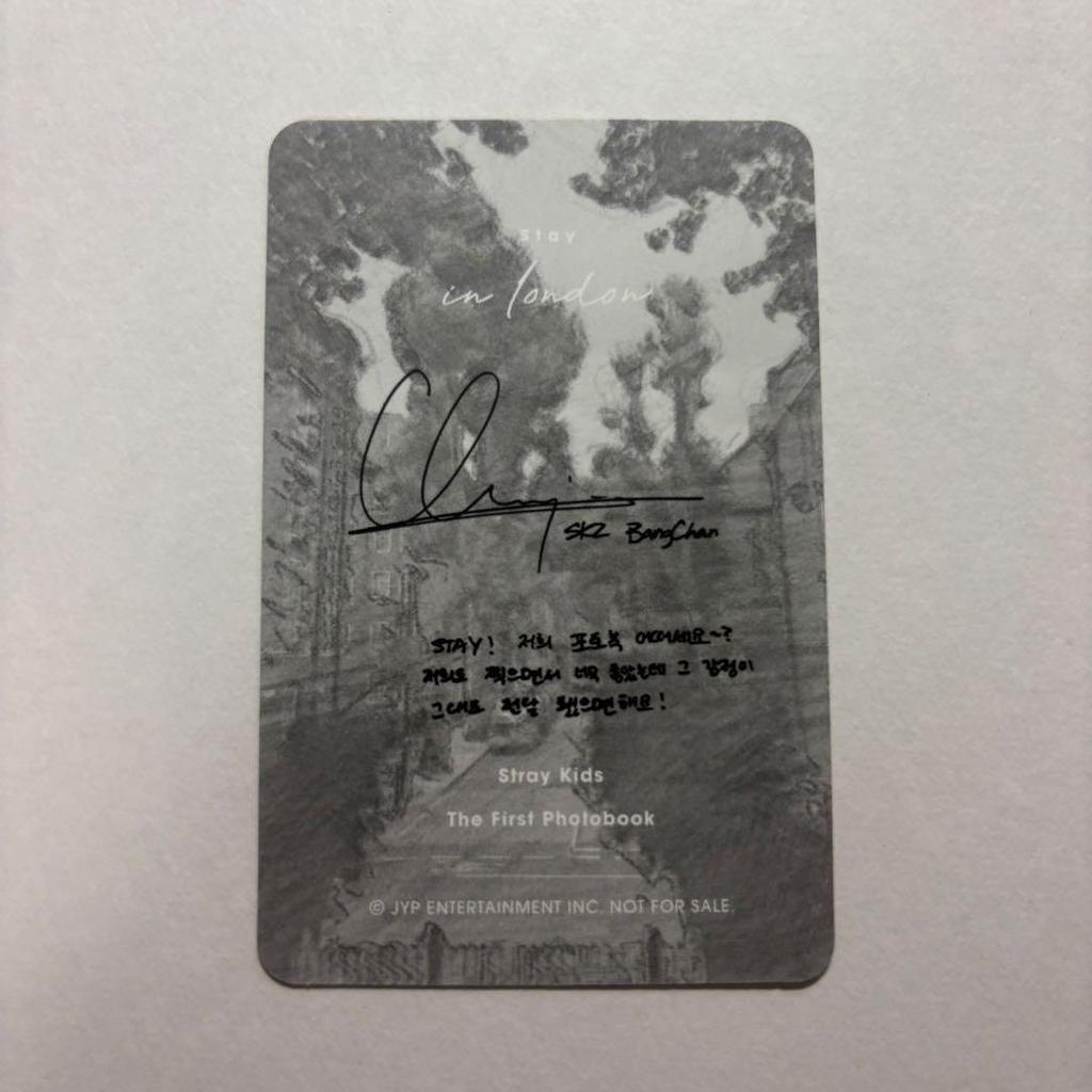 [USED] Stray Kids Stay in London Trading Card Bang Chan