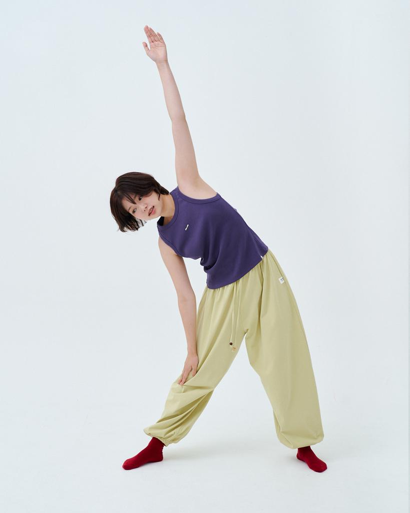 Pallag Wooden Beaded Harem Pants (Lime)