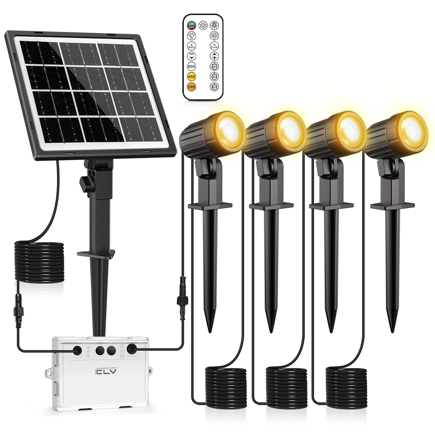 

CLY Solar Outdoor Garden Solar LED Separate Bright 5000mAh Large IP66 Light Bulb Path High Condensing 14m Automatic Front of Terrace Gardening Crime