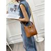 100% Genuine Leather Women's Bucket Bag New Fashion Large Capacity Commuter Handbag Shoulder Crossbody Bag for Women