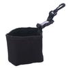 Leak-Proof Golf Cleaning Bag With Detachable Clip Black Golf Ball Scrub Bag Washable Easy To Carry Golf Club Wash Bag