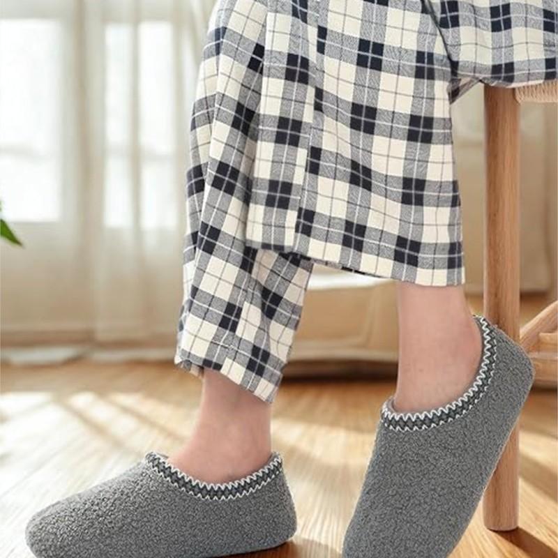 Fashion Crestar Women's Fuzzy Slippers Winter Keep Warm Non-slip Casual Home Flat Slippers Lady Comfortable Soft Wear-resistant Shoes