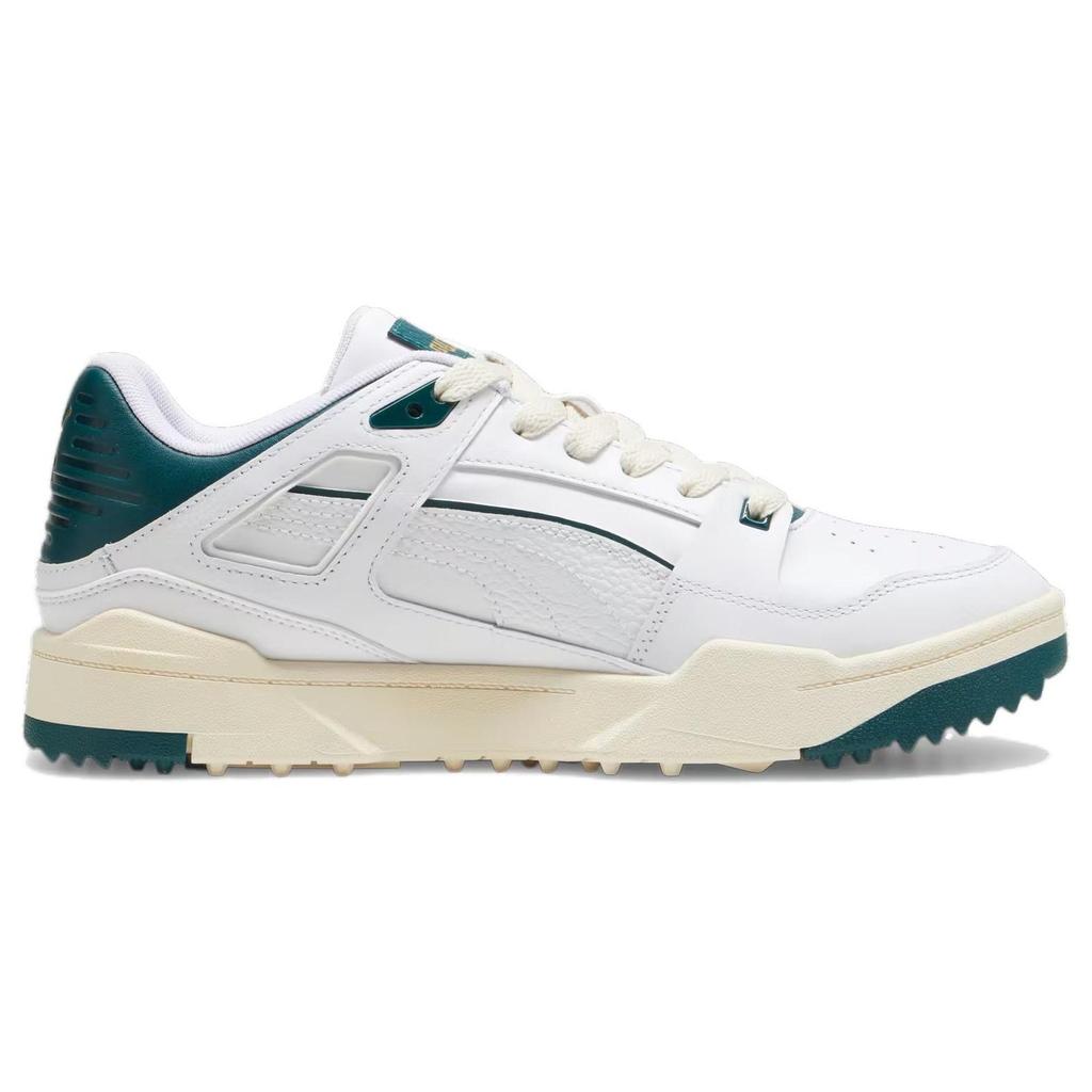Puma Slipstream G Classic Versatile Shock Absorbing Durable Breathable Lightweight Low Top Golf Shoes Men Sneaker White Green 309744-03