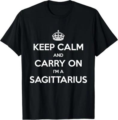 Men's and Women's T-shirts Keep Calm I' a Sagittarius Funny Astrology Zodiac