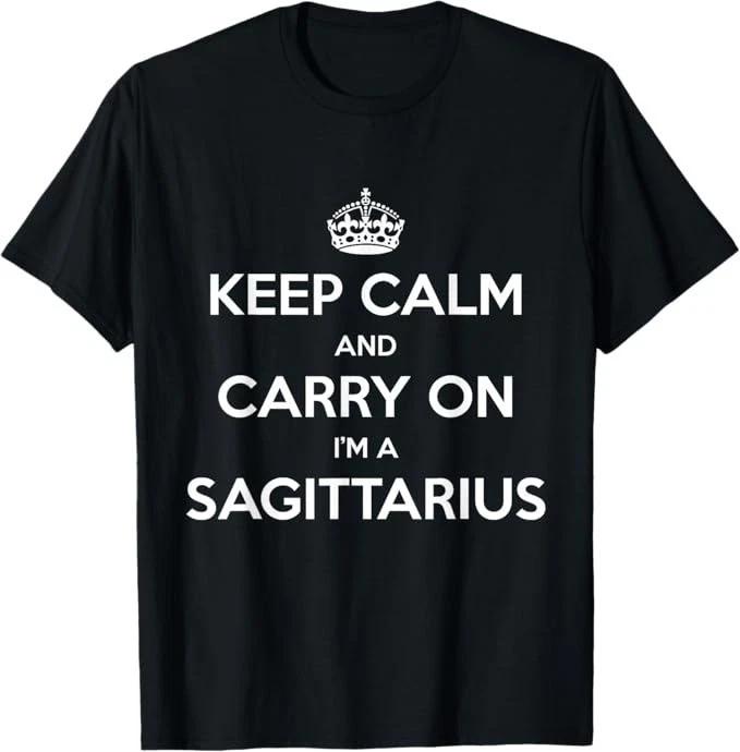 Unisex Adult Funny Graphic Keep Calm I m a Sagittarius Fny Astrolog... XXXXL