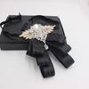 Fashion Retro Rhinestone Collar Flower Crystal British Style Gentleman's Bow Tie Business Vintage Men's Suit Accessory Man