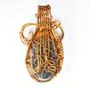 65.4 ct Natural Jasper Oval Shape Copper Wrapped Pendant Gift for Her Gemstone Jewelry Gift