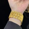 New 9999 24K Real Gold Men's Bracelet, Ancient Method Gilt, National Trendy Style Bracelet