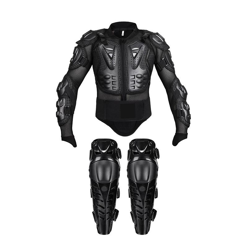Speedlight Motorcycle Armor Set: Trail Rally Jacket & Knee Pads