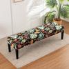 1PC Long Stool Cover Non-slip Long Bench Cover Dustproof Bench Protector Slipcover Floral Printed Full Wrap Stretch Slipcover