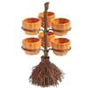 Collapsible Pumpkin Tray Detachable Snack Service Rack Durable Snack Bowl Stand  Broom
