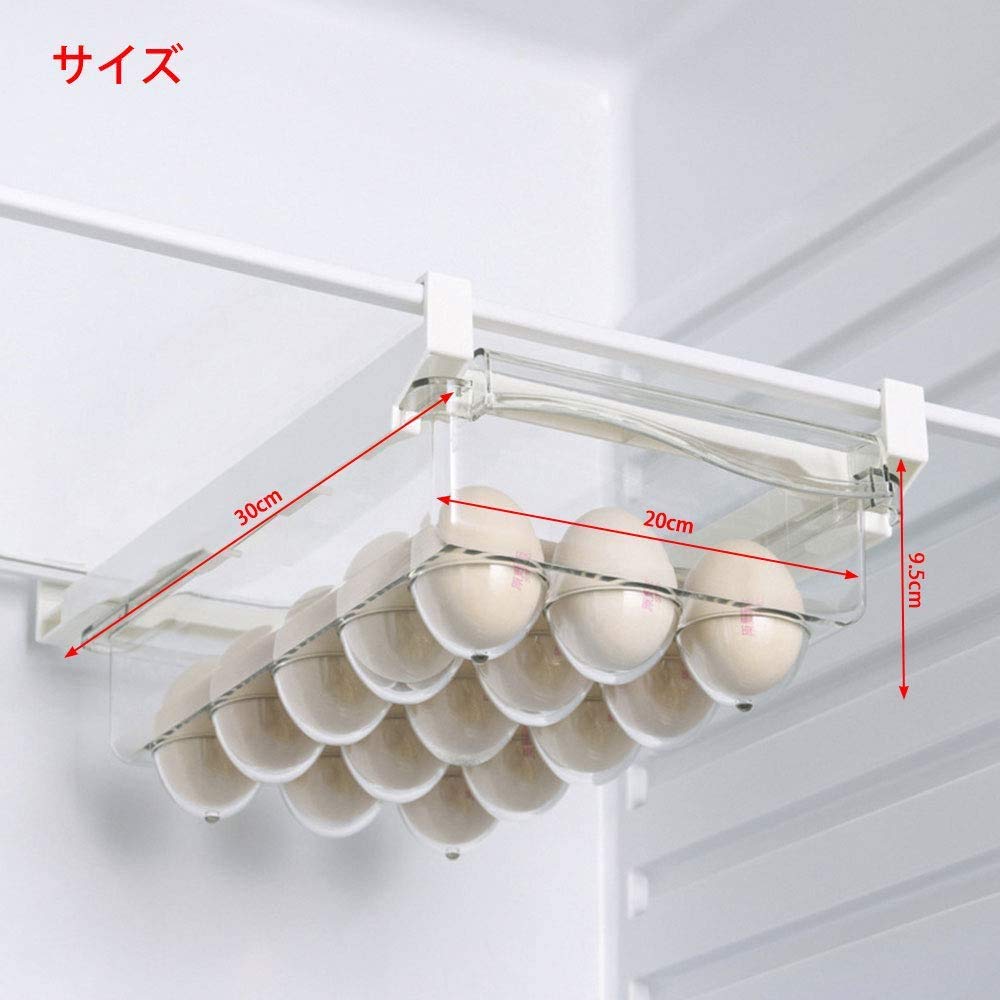 Value Garden Refrigerator Tray, Hanging Storage Case, Egg Box, Holds 15 Eggs, Kitchen Storage, Pantry, Clear Case, Drawer, 30*20*9.5cm