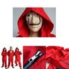 Salvador Dali Money Heist Cosplay Costume For Adults In Stylish Red Jumpsuit Design