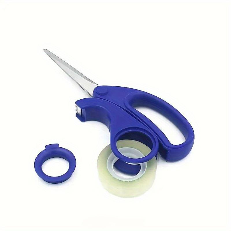 1 peça Tesoura de Aço Inoxidável e Dispensador de Fita Transparente, Tesoura de Escritório Multifuncional, Dispensador de Fita de Mesa, Adequado para Casa, Escritório